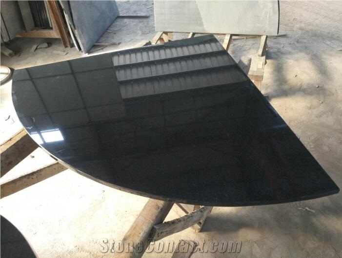 Fireplace Hearth Cut to Size, Granite Stove Hearth Solid Surface, Boxed and Lipped Black Granite Hearth Slab