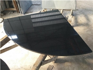 Fireplace Hearth Cut to Size, Granite Stove Hearth Solid Surface, Boxed and Lipped Black Granite Hearth Slab