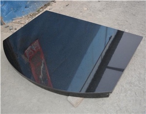 Fireplace Hearth Cut to Size, Granite Stove Hearth Solid Surface, Boxed and Lipped Black Granite Hearth Slab