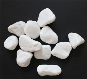 Tumbled Pebble Stone, Snow White Pebble Stone For Decoration