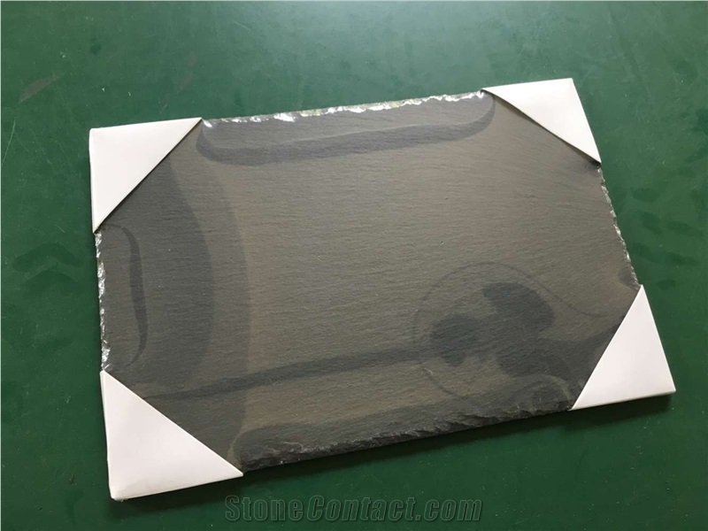 Natural Black Slate Table Ware Set , Good Quality Competitive Price Slate Cheese Dish