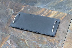 Natural Black Slate Table Ware Set , Good Quality Competitive Price Slate Cheese Dish