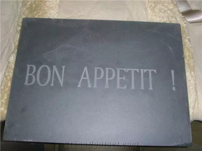 Natural Black Slate Table Ware Set , Good Quality Competitive Price Slate Cheese Dish