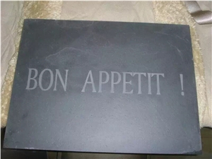 Natural Black Slate Table Ware Set , Good Quality Competitive Price Slate Cheese Dish