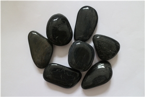 Polished Black Pebble,Chipping Black Pebble Stone,River Stone