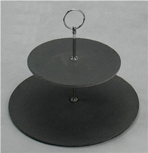 Round Shape Cheap Price Slate Dinner Deserve Plate,Black Slate Plate Round Shape Cheap Price Slate Dinner Deserve Plate,Black Slate Plate