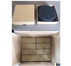 Round Shape Cheap Price Slate Dinner Deserve Plate,Black Slate Plate