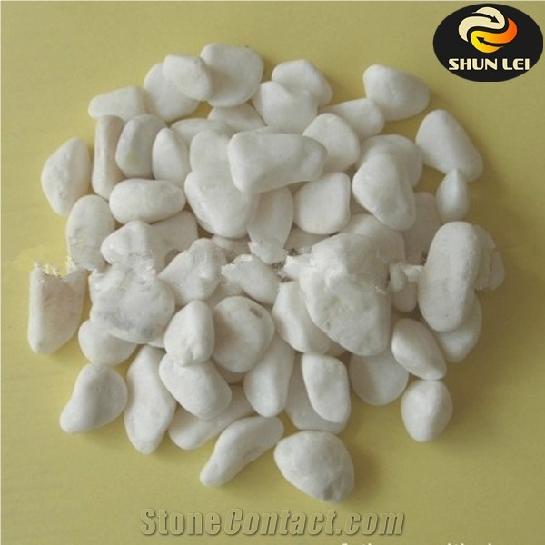 Snow White Pebble Stone, Snow White River Stone ,Snow White Flat Pebble ,Snow White Gravel,Snow White Pebble Stone, Machine Customized Pebble Stone
