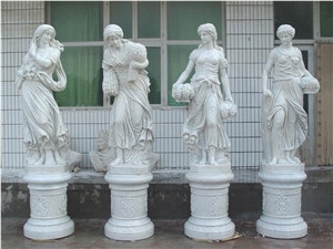 Women Statue , Latest White Marble Human Sculpture , Marble Carving Stone with Low Price , Handcraft Landscaping Garden Decorated Stone