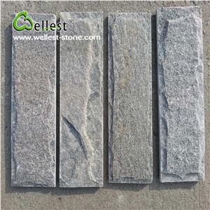 Green Quartzite Split Mushroom Pillow Face Castle Stone Strip for Feature and Garden Exterior Wall Cladding
