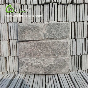 Green Quartzite Split Mushroom Pillow Face Castle Stone Strip for Feature and Garden Exterior Wall Cladding