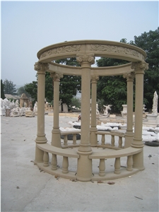 Beige Sandstone Gazebo for Garden, Backyard Gazebo