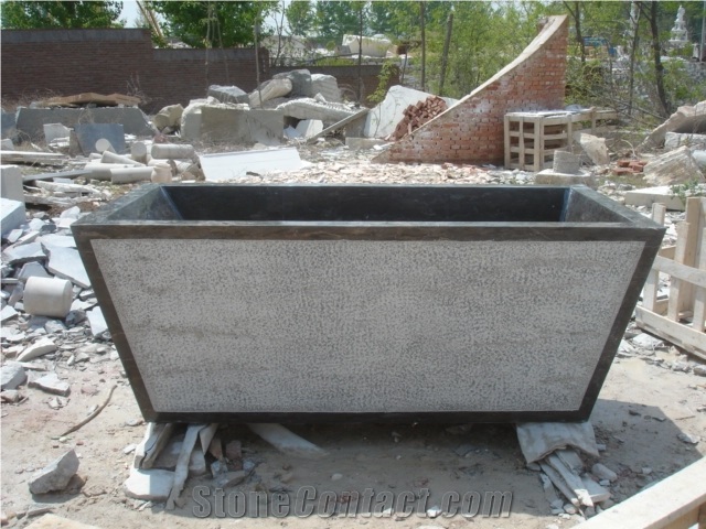 Black Limestone Bath Tub