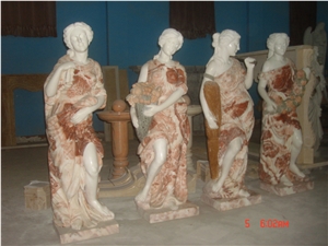 Multi-Color Statue Four Seasons