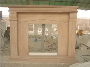 Simple Style Stone Fireplace Mantel Surround