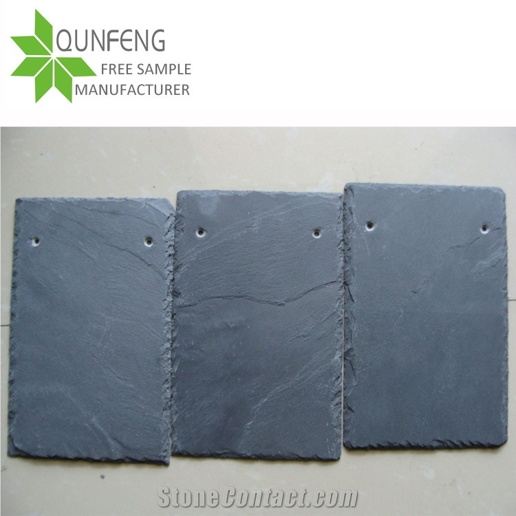 Ce Passed Erosion Resistance Antacid Split Surface Natural Black Stone Roof Slate Tile