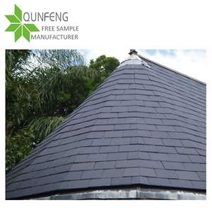 Ce Passed Erosion Resistance Antacid Split Surface Natural Black Stone Roof Slate Tile