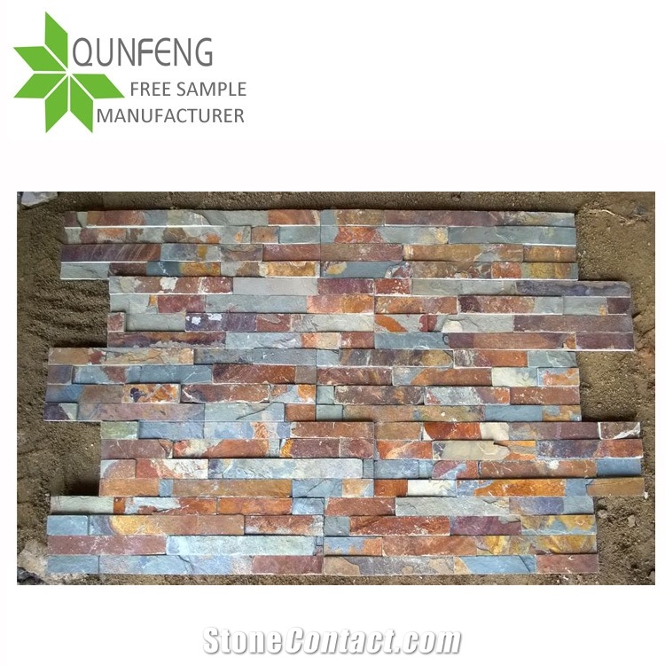 Cheap Price for Rusty Slate Ledger Stone,China Multicolor Slate Wall Cladding Stone