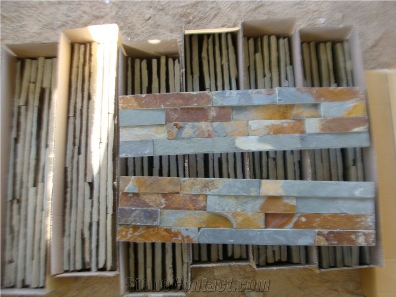 Cheap Price for Rusty Slate Ledger Stone,China Multicolor Slate Wall Cladding Stone