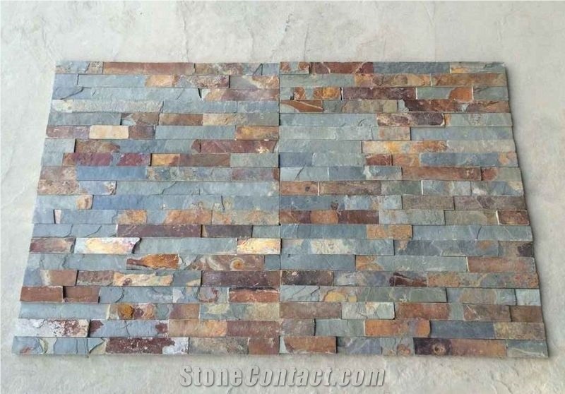Cheap Price for Rusty Slate Ledger Stone,China Multicolor Slate Wall Cladding Stone