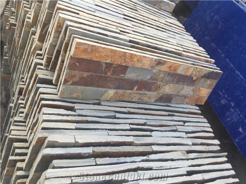 Cheap Price for Rusty Slate Ledger Stone,China Multicolor Slate Wall Cladding Stone