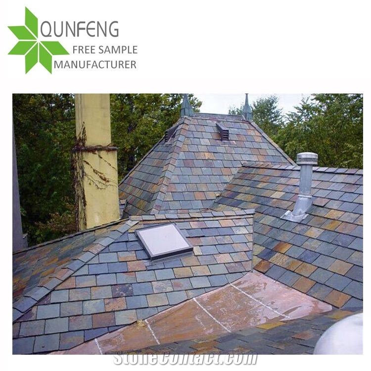 China Multicolor Square Roof Slate Stone Tiles for Tile Roof/Roof Tiles