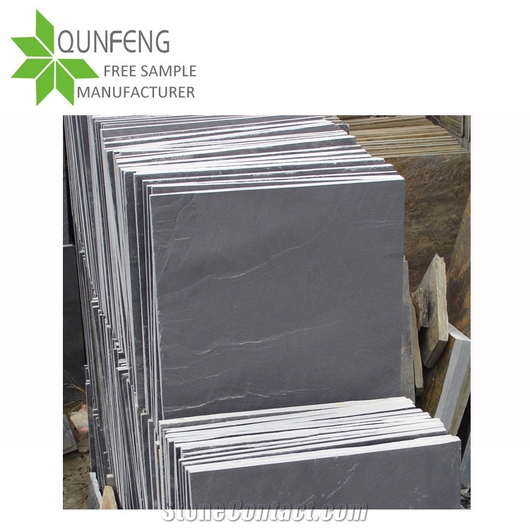 Chinese Black Slate Floor Tiles,Wall Covering Pattern Stone ,Cheap Chinese Natural Black Slate,Exterior Wall Cladding Panel for Modern Construction