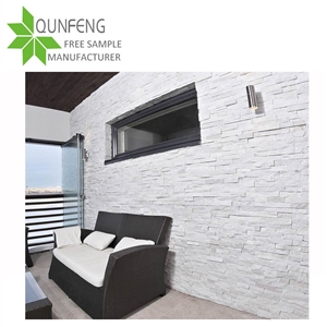 Crystal White Quartzite Natural Ledgestone/ White Stacked Stone for Wall Decorative