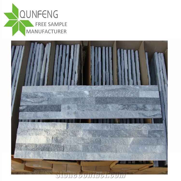 Customized 60x15cm Grey Cloud Quartzite Cultural Slate Stone/Ledgerstone/Stacked Stone Veneer