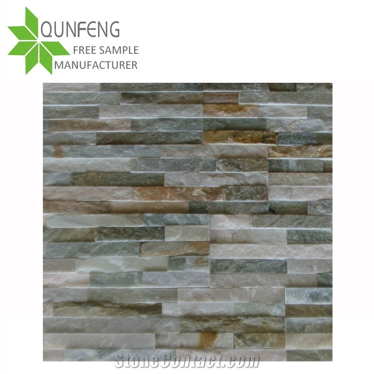 Discounted P014 Goden Beige Slate Ledgestone,Ledger Slate Stone for Cladding
