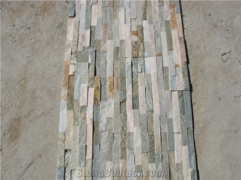 Discounted P014 Goden Beige Slate Ledgestone,Ledger Slate Stone for Cladding
