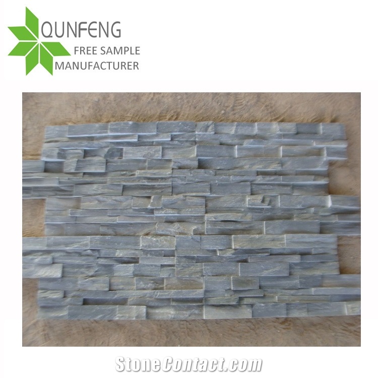 Split Surface Natural Grey Slate Wall Panel/Stacked Stone