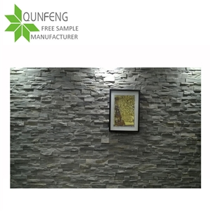 Split Surface Natural Grey Slate Wall Panel/Stacked Stone