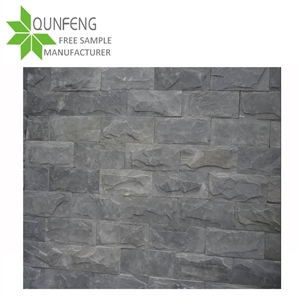 Erosion Resistance Antacid Durable Non-Fading Split Surface Natural Black Mushroom Stone Wall Slate Tile