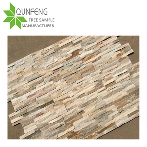 Erosion Resistance Antacid Split Surface Durable Non-Fading Natural Yellow Culture Stone Wall Panel Slate