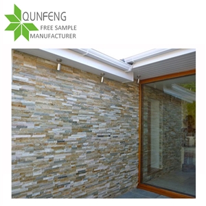 Erosion Resistance Antacid Split Surface Durable Non-Fading Natural Yellow Culture Stone Wall Panel Slate