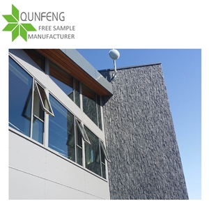Erosion Resistance Antacid Split Surface Natural Black Culture Stone Wall Panel/Slate Wall Cladding Stone
