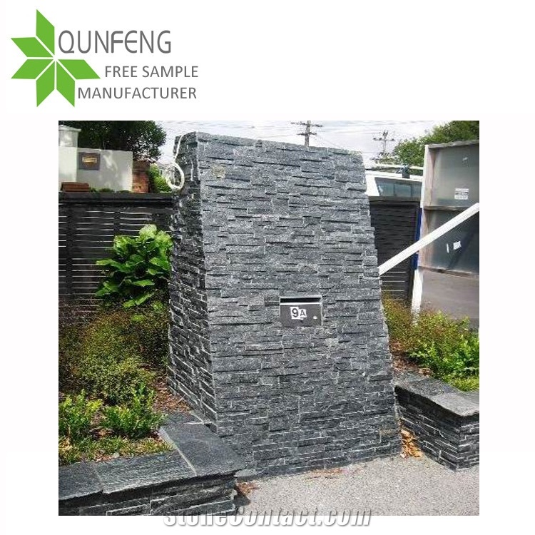 Hebei Black Quartzite Stone Wall Panel Stone for Stone Wall Decor