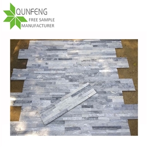 High Quality Grey Cloud/White Quartzite Slate Split Face Cultured Stone for Cladding/Brick Stacked Stone