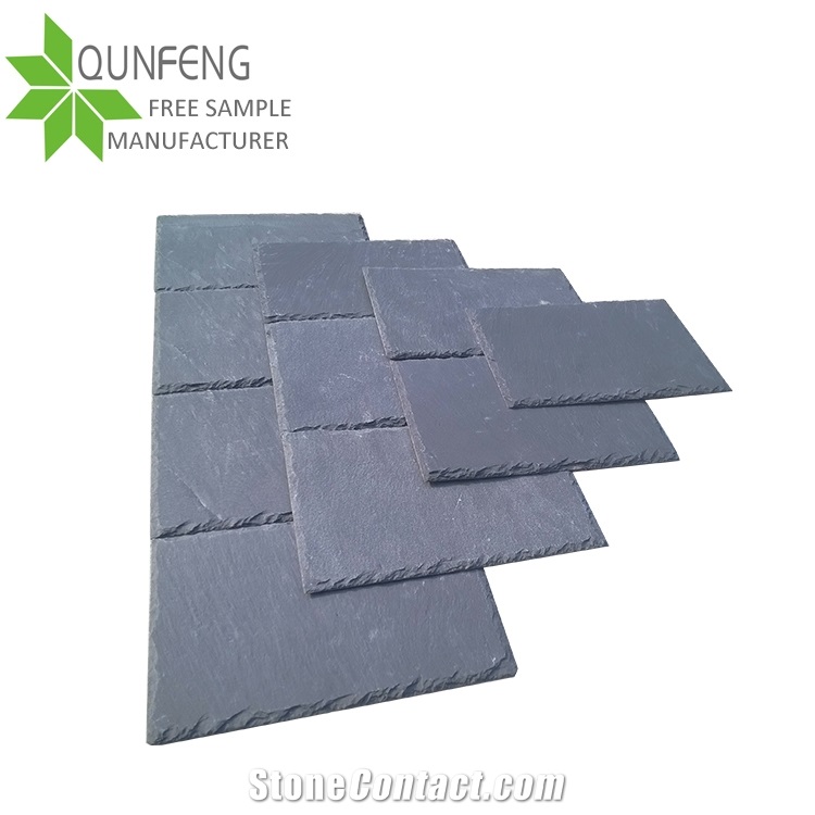 Jiangxi Cheap Natural Black Roofing Slate Tiles,Slate Roof Stone Tiles for Coating