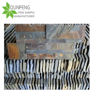Manufactured Multicolor S Shape Slate Wall Panel Stone,Feature Stone Wall,Cultured Stone