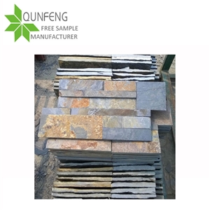 Manufactured Multicolor S Shape Slate Wall Panel Stone,Feature Stone Wall,Cultured Stone