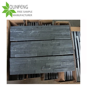 Natural Split Flat Black Slate Stone Veneer,Slate Cultured Stone,Ledger Stone