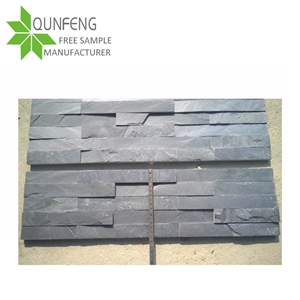 Natural Split Flat Black Slate Stone Veneer,Slate Cultured Stone,Ledger Stone
