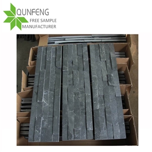 Natural Split Flat Black Slate Stone Veneer,Slate Cultured Stone,Ledger Stone