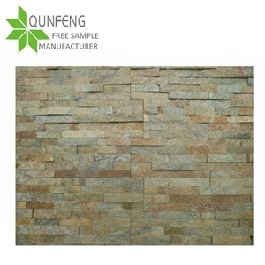 On Sale Cheap Rusty Brown Quartzite Stacked Stone Veneer, Quartzite Wall Cladding Stone