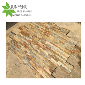 On Sale Cheap Rusty Brown Quartzite Stacked Stone Veneer, Quartzite Wall Cladding Stone