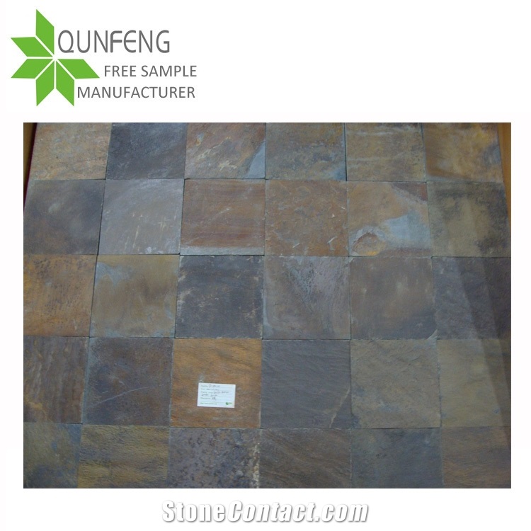 Popular on Sale Natural Multicolor Slate Floor Tiles for Slate Wall Tiles