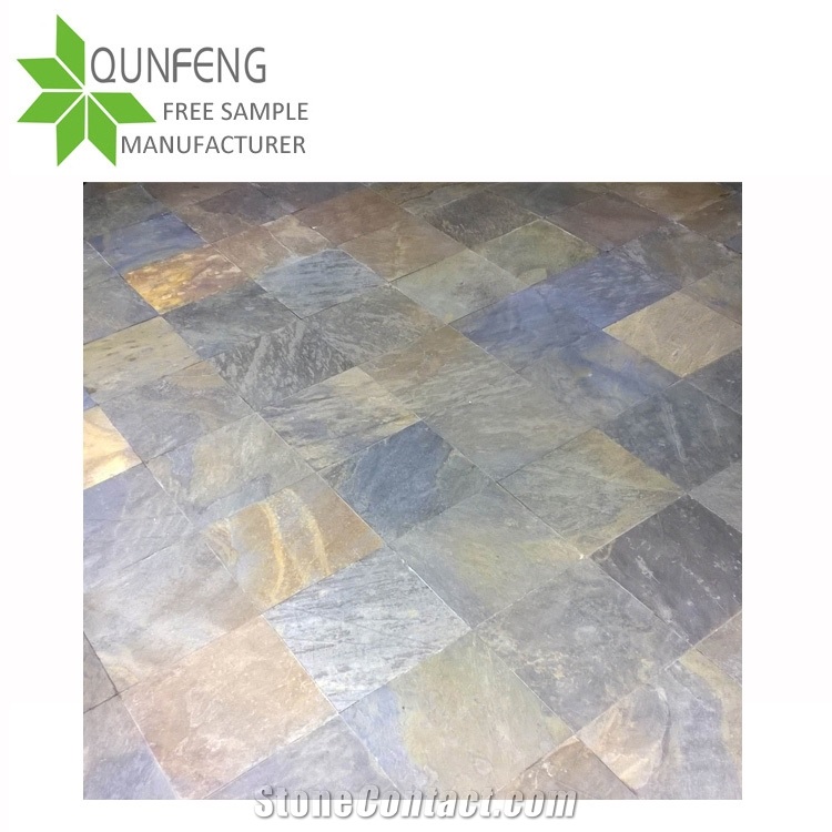 Popular on Sale Natural Multicolor Slate Floor Tiles for Slate Wall Tiles