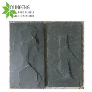 Populare Black Slate Mushroom Stone, Muchroom Slate Wall Cladding Stone